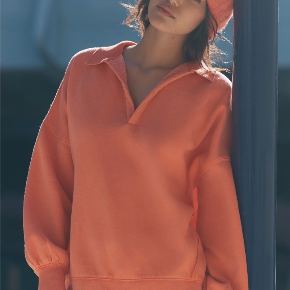 Daily Practice by Anthropologie Long-Sleeve Collared Pullover Top